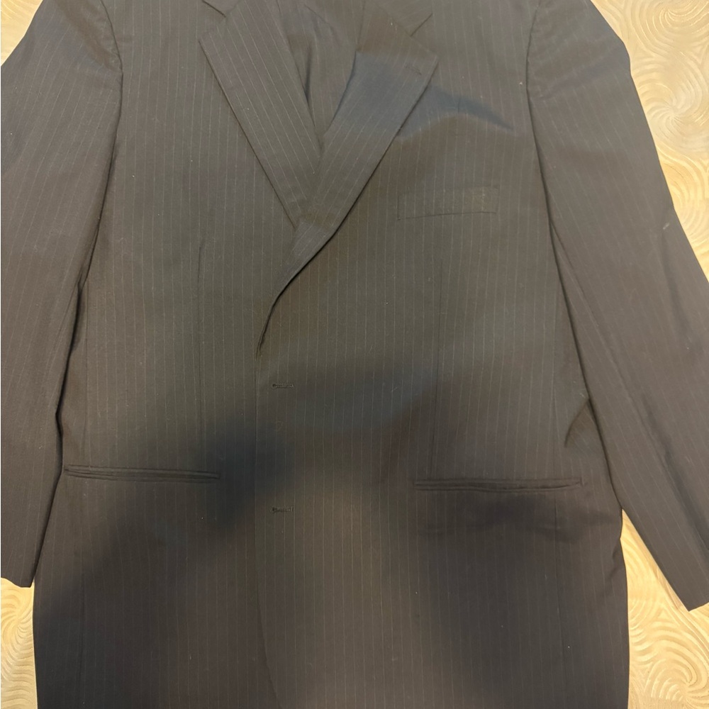 Comfort Zone Charcoal Pinstripe Men's Suit